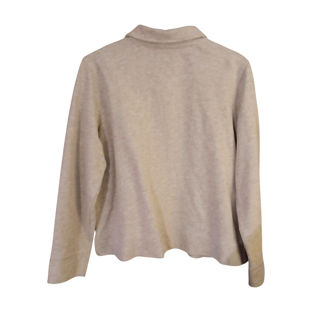 Women's Gray Button Front Blouse - Picture 3 of 5